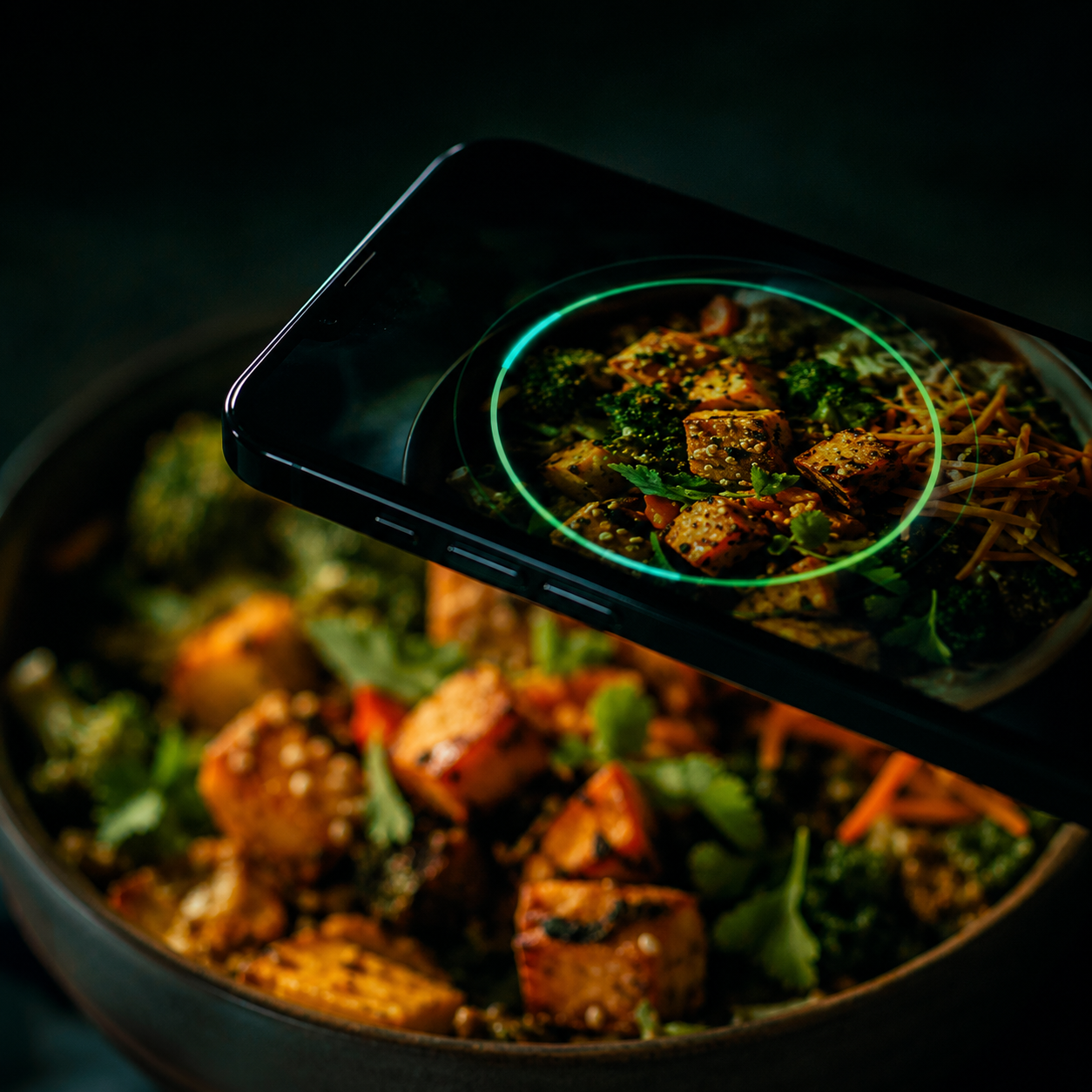 ZySnap scanning food with camera